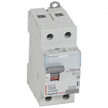 Thiết bị đóng cắt RCCB DX3-ID 2P 100A AC-S 100MA 411537