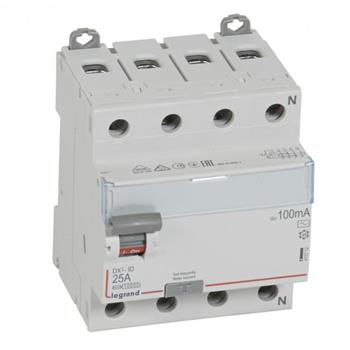 Thiết bị đóng cắt RCCB DX3-ID 4PR AC 100MA (25 - 80A AC) 411712-411715
