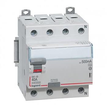 Thiết bị đóng cắt RCCB DX3-ID 4PR A 500MA (25 - 100A A) 411789-411793