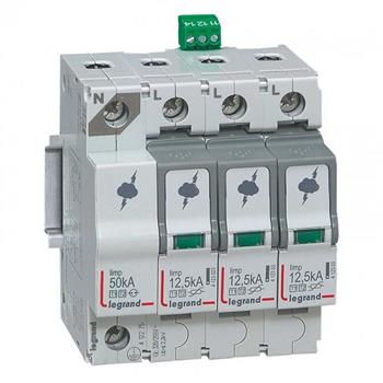 Chống sét lan truyền SPD T1+T2 12,5KA 3P+N NL +SD 412275