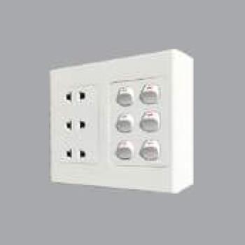 Bộ công tắc ổ cắm đôi MPE A20B23U6N A20B23U6N