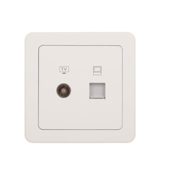 Ổ cắm ti vi + mạng RJ45 Cat 5e WGCT2TVRJ5