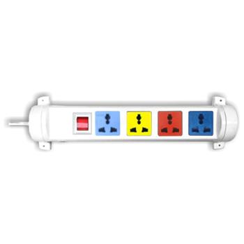 Ổ cắm kéo dài đa năng xoay LiOa 4 ổ cắm màu trắng 4D32WN2X