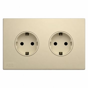 Bộ ổ cắm đôi ABB Schuko 16A - 4TYB501221P0105 4TYB501221P0105