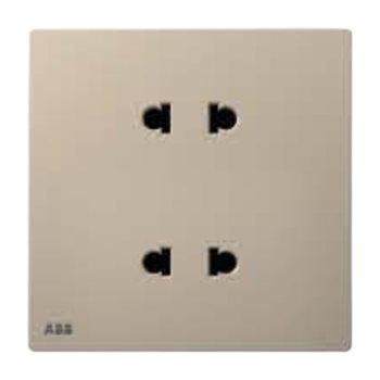 Bộ ổ cắm đôi 2 chấu 10A - ABB 4TYB503231P0102