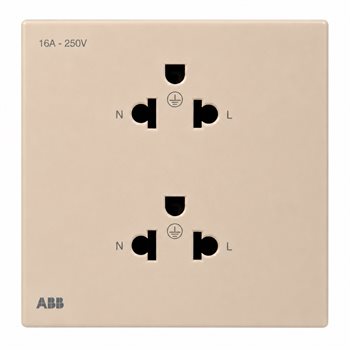 Bộ ổ cắm đôi 3 chấu 16A - ABB 4TYB503231P0105