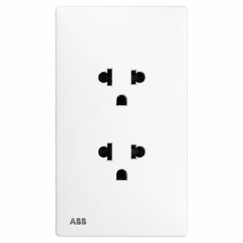 Bộ ổ cắm đôi 3 chấu 16A ABB, tràn viền 4TYB505931P0105