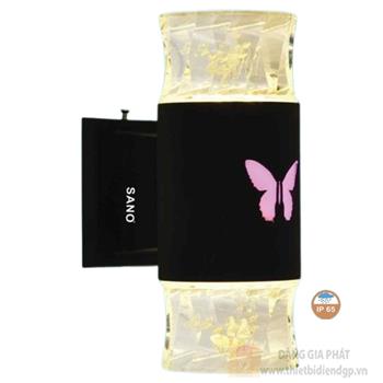 Đèn vách gắn cổng Sano LED 9W*2+3W - 3 màu - Ø90*H210 GC 5306