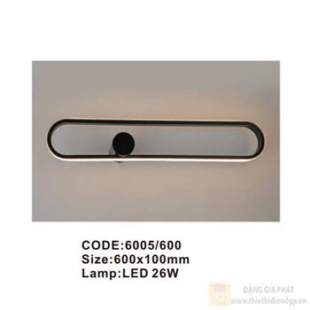 Đèn tường trong nhà Slister 600*100mm - LED 26W 6005/600