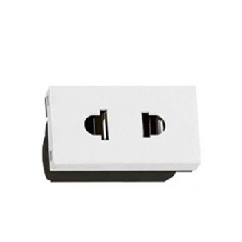 Ổ cắm 2 cực Âu-Mỹ 16A-250V có màn che 1 mô-đun 654320