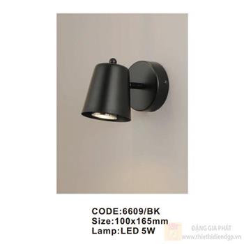 Đèn tường trong nhà Slister 100*165mm - LED 5W 6609/BK