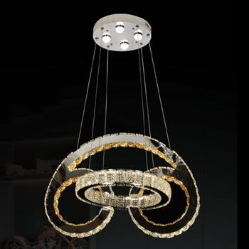 Đèn treo pha lê Slister Ø600+400mm - LED 200W - 3 CĐ 666/2