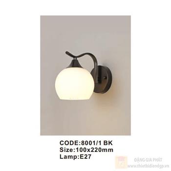 Đèn tường trong nhà Slister 100*220mm - E27 8001/1 BK