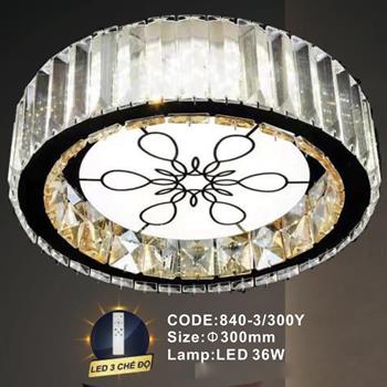 Đèn mâm pha lê Slister Ø300mm - LED 36W - 3 CĐ 840-3/300Y