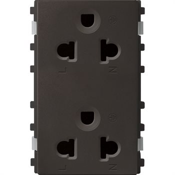 Ổ cắm đôi 3 chấu, size L 84426LUES2_BZ_G19