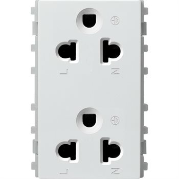 Ổ cắm đôi 3 chấu Schneider 84426LUES2_WE_G19 size L 84426LUES2_WE_G19