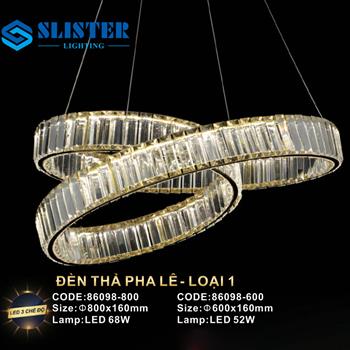 Đèn treo pha lê loại 1 Slister 86098 - LED 3 CĐ 86098