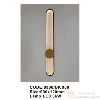 Đèn tường trong nhà Slister 900*120mm - LED 36W 8960/BK 900