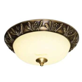 Đèn ốp trần đồng - chóa thủy tinh HUFA OD-3125, 3 chế độ ánh sáng OD-3125