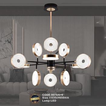 Đèn chùm trang trí Slister Ø830*H650mm - LED 3 CĐ 9075/6+6