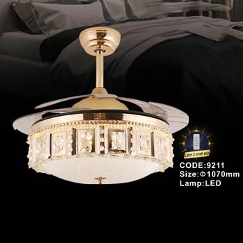 Quạt trần đèn cánh xếp Slister 9211 Ø1070mm 9211