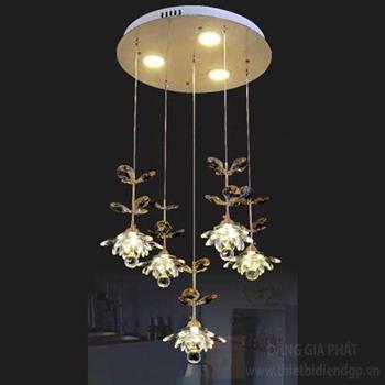 Đèn treo trần led 40W, Ø35*H60-80cm, Crystal: Ø15*H24cm 96161/5