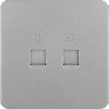 Ổ cắm điện thoại đôi RJ11 màu xám WGDT2RJIG