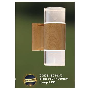 Đèn tường trong nhà Slister Ø80*H200mm - LED 3 CĐ B0103/2