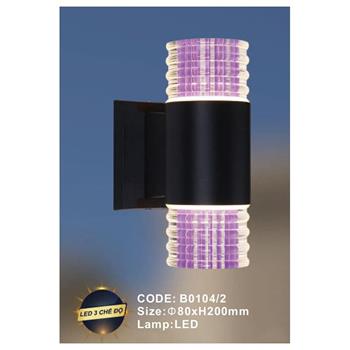 Đèn tường trong nhà Slister Ø80*H200mm - LED 3 CĐ B0104/2
