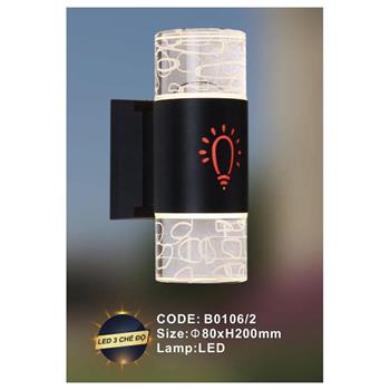 Đèn tường trong nhà Slister Ø80*H200mm - LED 3 CĐ B0106/2
