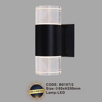 Đèn tường trong nhà Slister Ø80*H200mm - LED 3 CĐ B0107/2