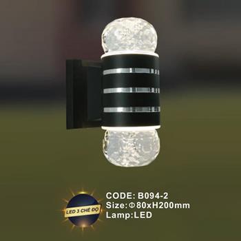 Đèn tường trong nhà Slister Ø80*H200mm LED 3 CĐ B094-2