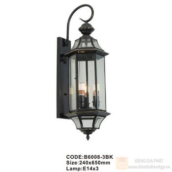 Đèn tường đồng đen Slister 240*650mm - E14*3 B6008-3BK