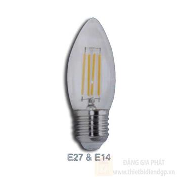 Bóng ớt led 4W, E27 & E14, ánh sáng trắng & vàng B 6264