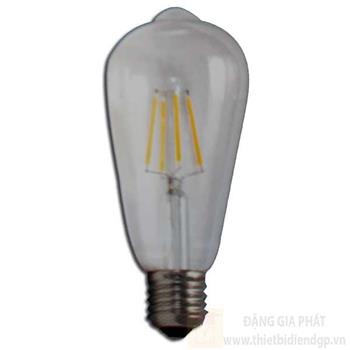 Bóng led Sano 4W, E27-2700K, Ø65*H150, ánh sáng trắng & vàng B 6268