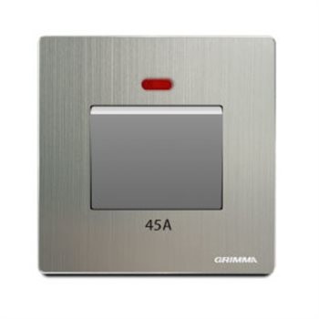 Bộ công tắc 45A Grimma G52K45A mặt nhôm G52K45A
