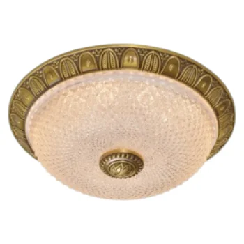 Đèn ốp trần đồng - chóa thủy tinh HUFA OD-3121, 3 chế độ ánh sáng OD-3121