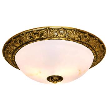 Đèn ốp trần đồng chao thủy tinh Ø500 - 30W*2 - LED 3 CĐ BTD-79