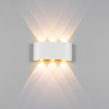 Đèn Led gắn tường ngoài trời vỏ trắng 6x1W 3000K LWA8031-WH