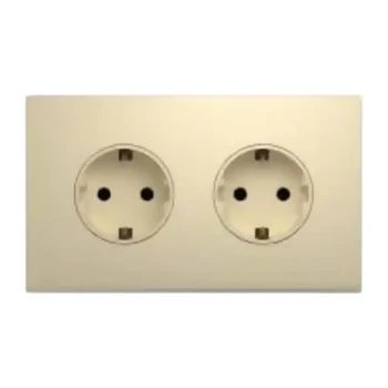 Bộ ổ cắm đôi ABB Schuko 16A - 4TYB501221P0x05 4TYB501221P0x05