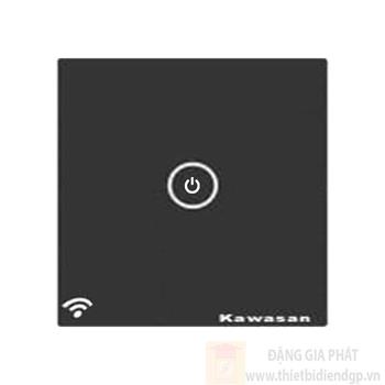 Công tắc đơn Kawasan vuông cảm ứng chạm wifi màu đen CT1V-WIFi