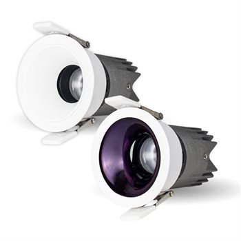 Đèn âm trần rọi AMETHYST (thạch anh tím) mặt viền kingled (DLRA Series) 7W DLRA-7BR-T63