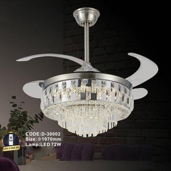 Quạt trần đèn cánh xếp Slister D-30002 Ø1070mm D-30002
