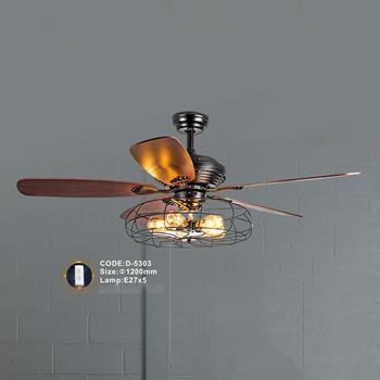 Quạt trần đèn 5 cánh Slister D-5303 Ø1200mm D-5303