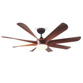 Quạt trần Sinwa 8 cánh ABS DC08 đèn led màu nâu DC08