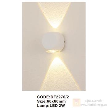 Đèn tường trong nhà Slister 60*60mm LED 2W DF2276/2