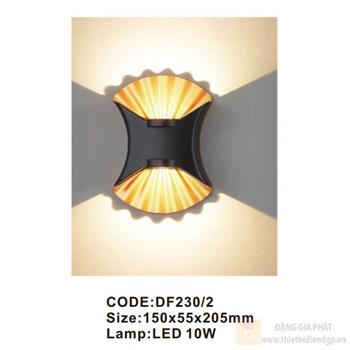 Đèn tường trong nhà Slister 150*55*205mm LED 10W DF230/2