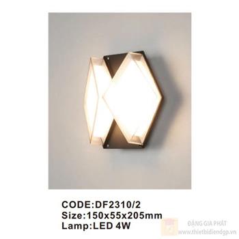 Đèn tường trong nhà Slister 150*55*205mm LED 4W DF2310/2