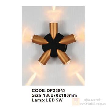 Đèn tường trong nhà Slister 180*70*180mm - LED 5W DF239/5