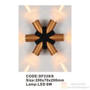 Đèn tường trong nhà Slister 200*70*200mm - LED 6W DF239/6